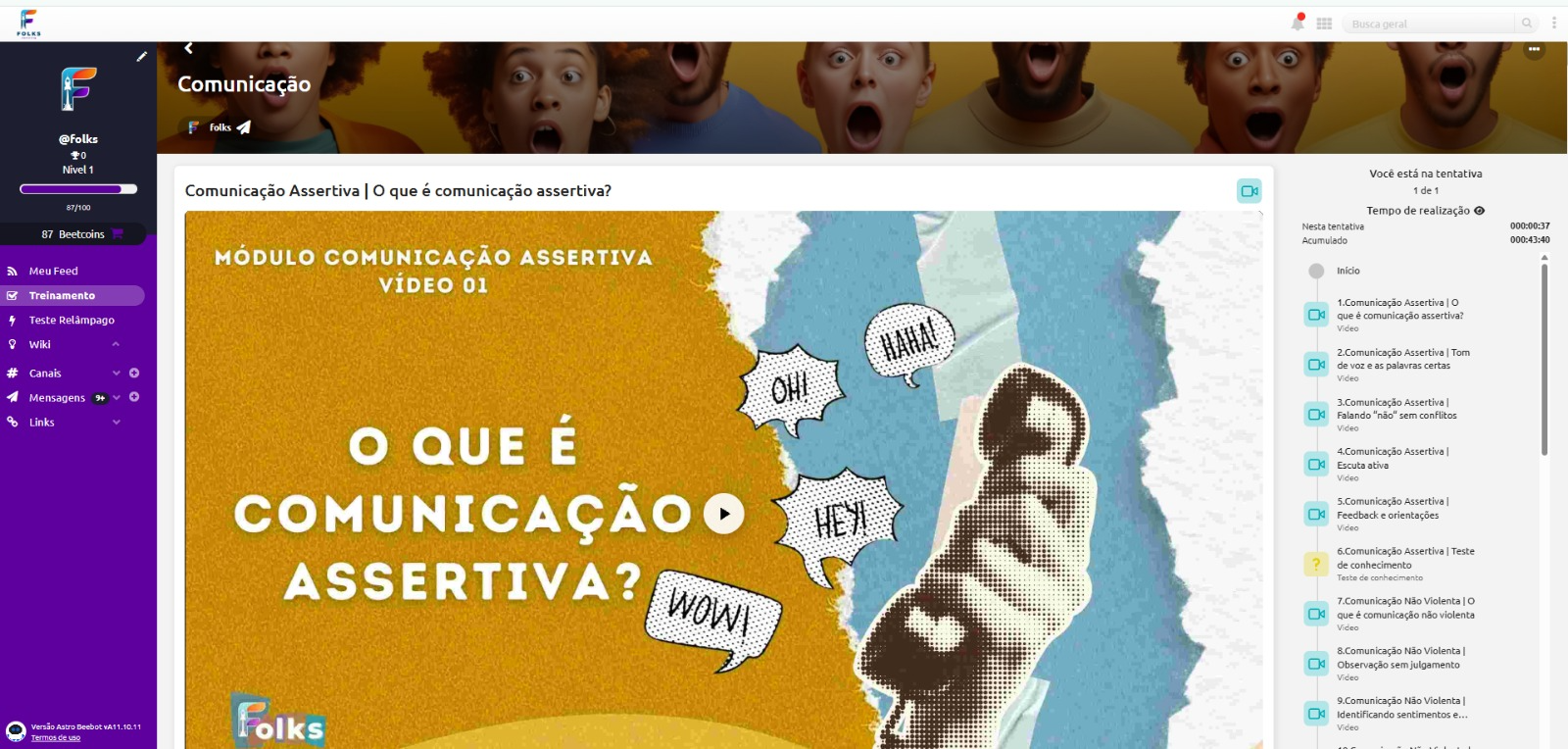 Curso de Comunicación Asertiva de la biblioteca Folks en Beedoo