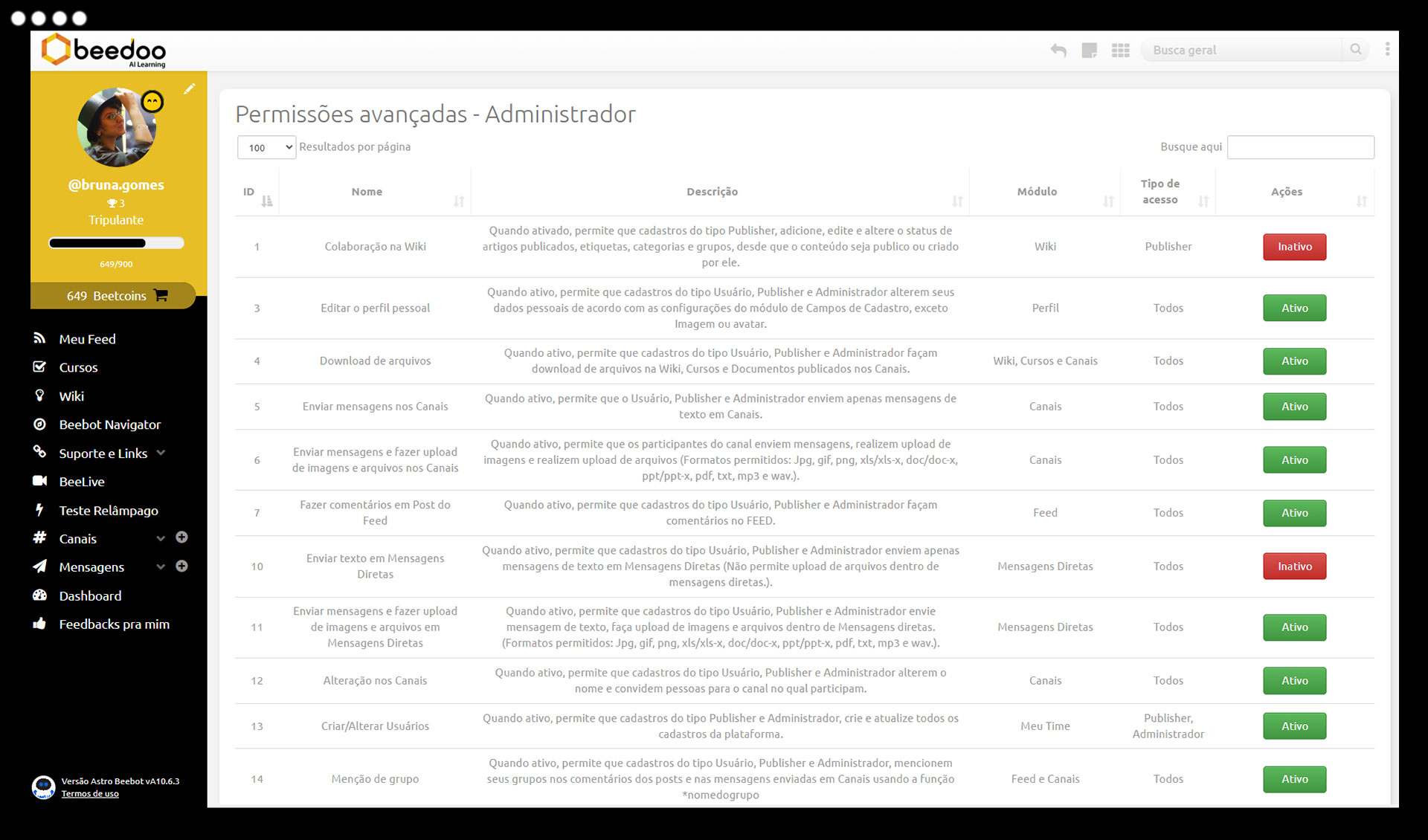Full control of your operation with security, flexibility and automation — Permissions and profiles
