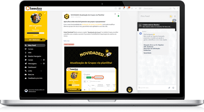 Interface do Power App BeeDesk