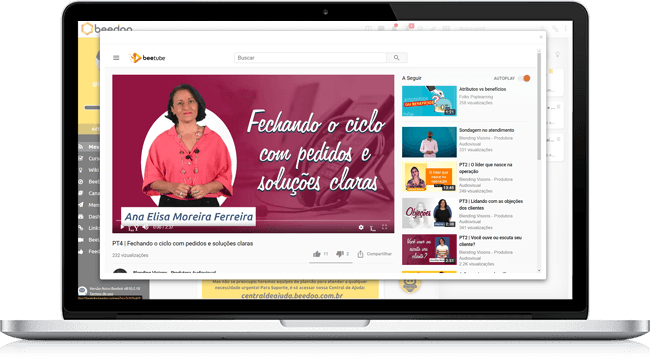 Interface do Power App BeeTube