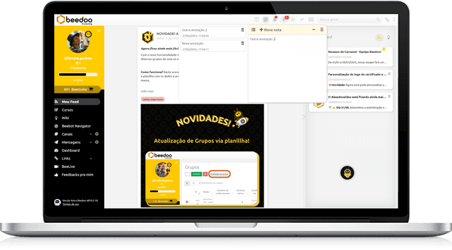 Interface do Power App Bloco de Notas
